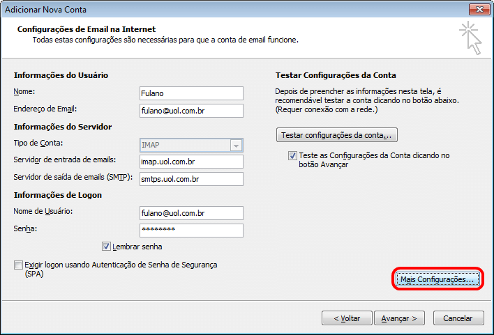 Como solucionar o erro da configuração de e-mail da UOL – Central